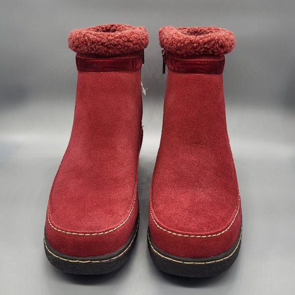 Land's End Suede Faux Fur Lined Booties - Picture 9 of 15